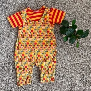 Vintage Alphabet Soup Baby Onesie Set